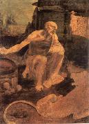 LEONARDO da Vinci Holy Hieronymus oil painting on canvas